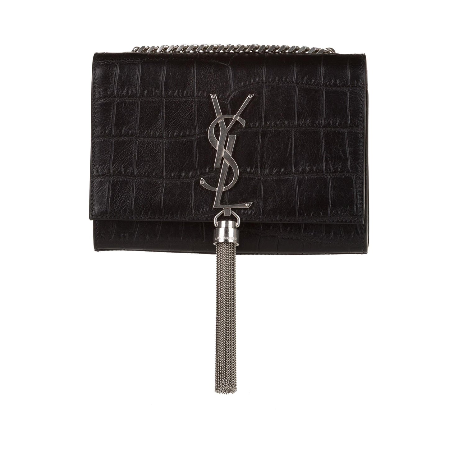 Saint Laurent Kate Embossed Leather Crossbody Bag (SHG-34527