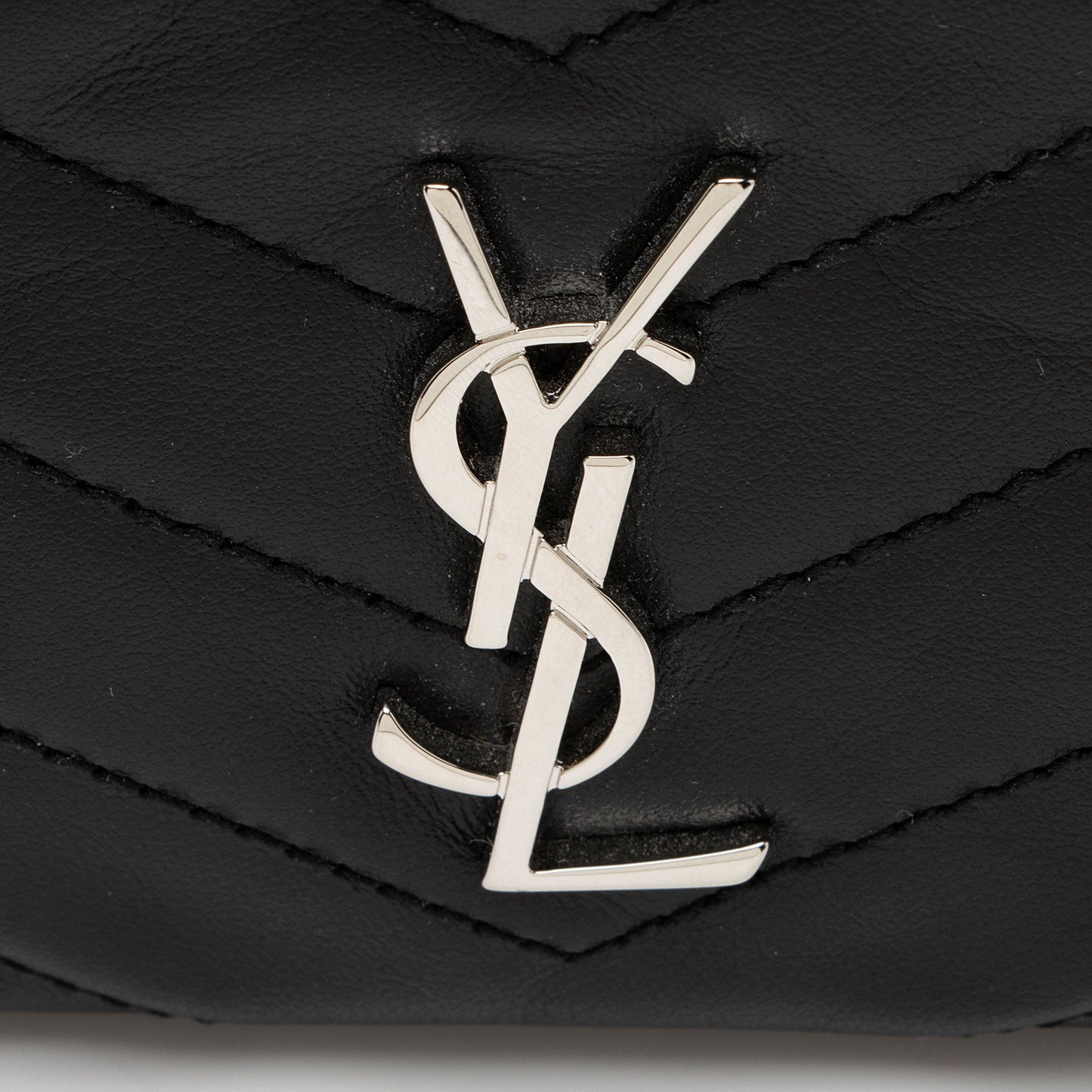 Saint Laurent Lambskin Monogram Cassandre Key Pouch Ffj9zM