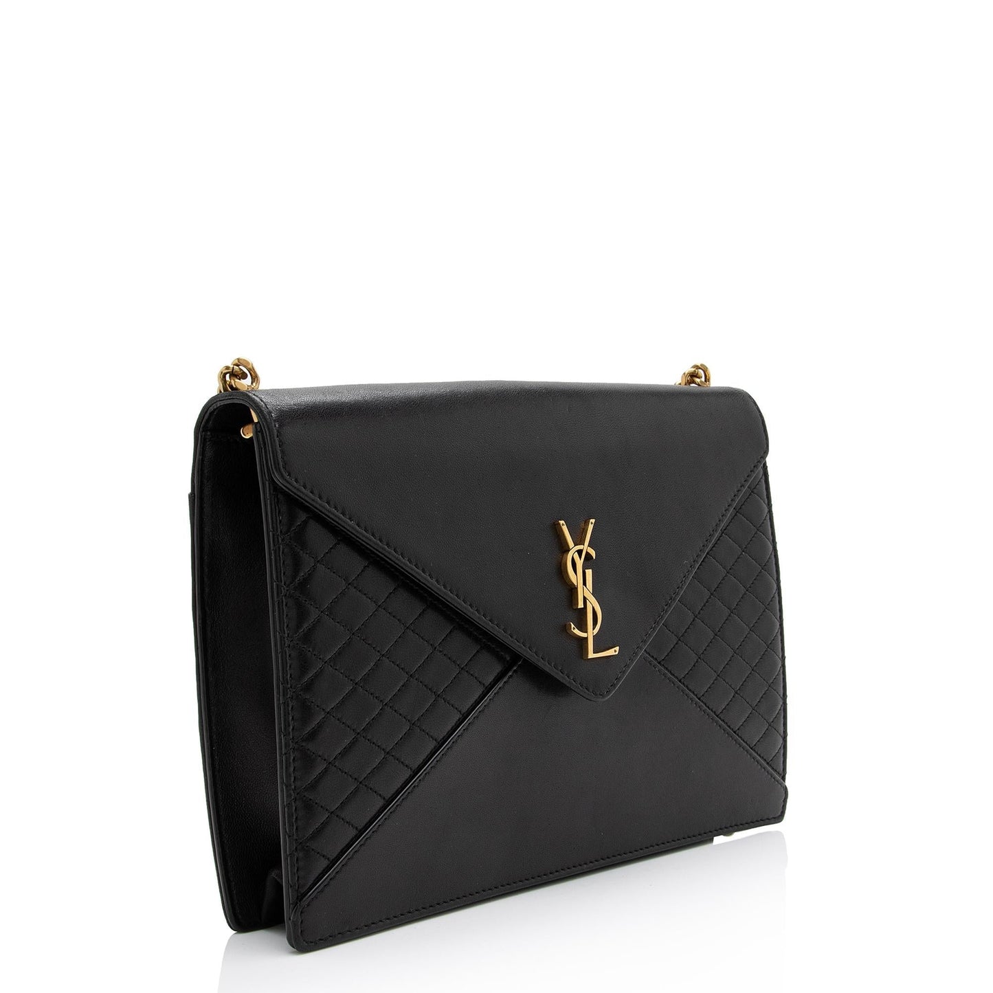 Saint Laurent Lambskin Monogram Gaby Chain Envelope Bag 23054