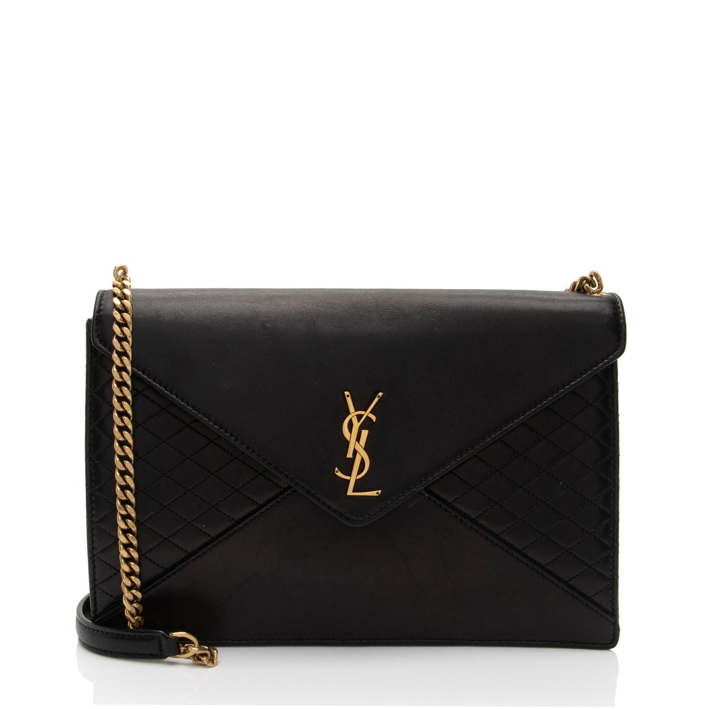 Saint Laurent Lambskin Monogram Gaby Chain Envelope Bag KQUxzQ