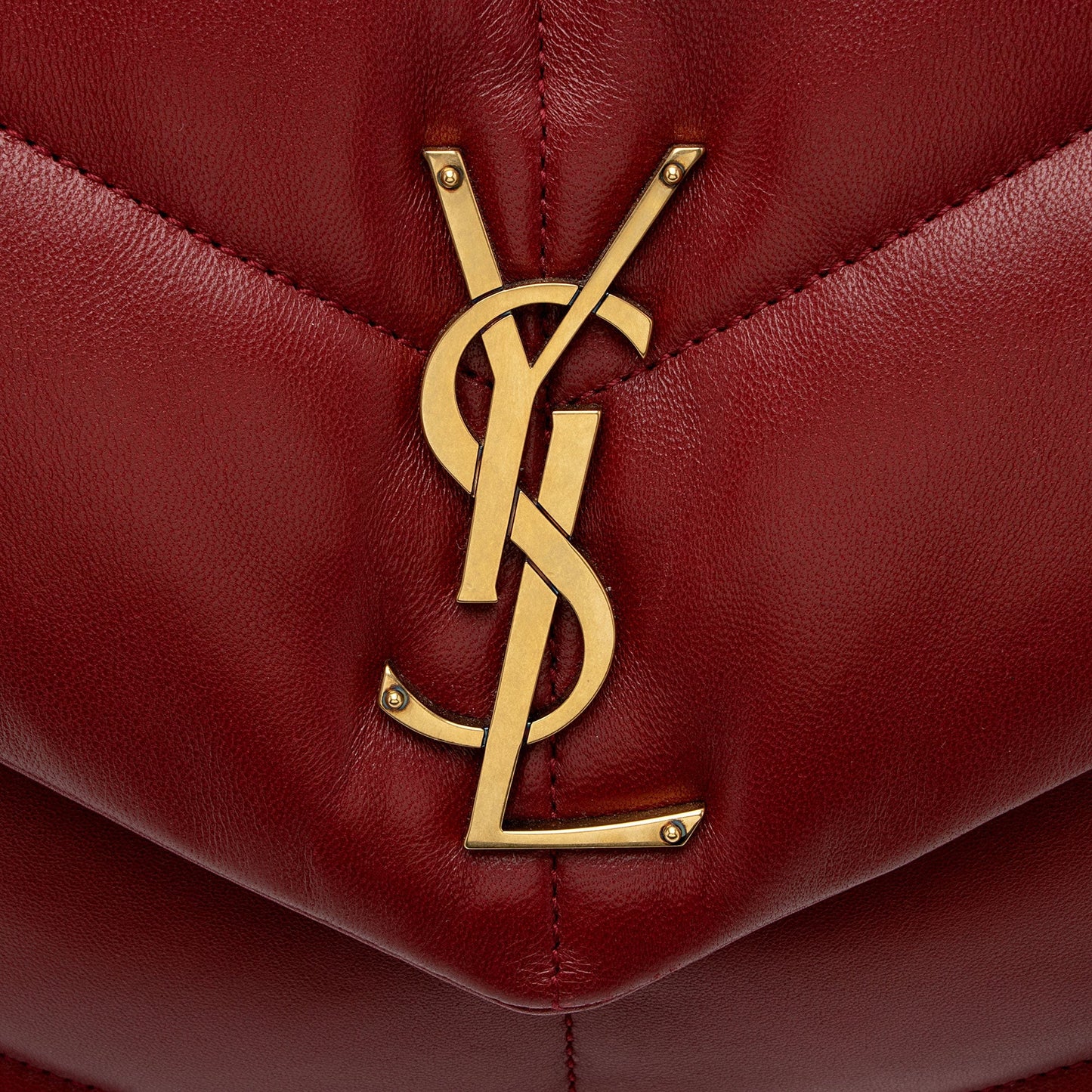 Saint Laurent Lambskin Monogram Puffer LouLou Medium Shoulder Bag UfpAmc