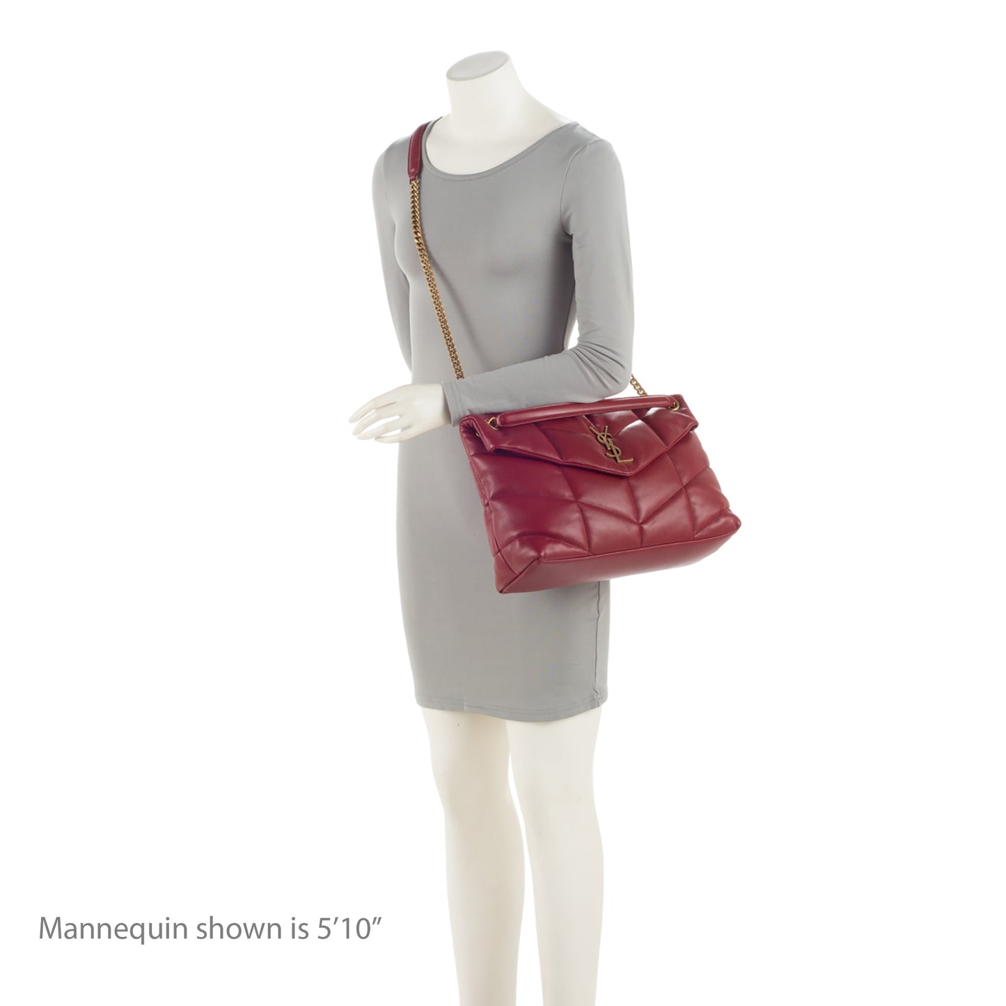 Saint Laurent Lambskin Monogram Puffer LouLou Medium Shoulder Bag UfpAmc