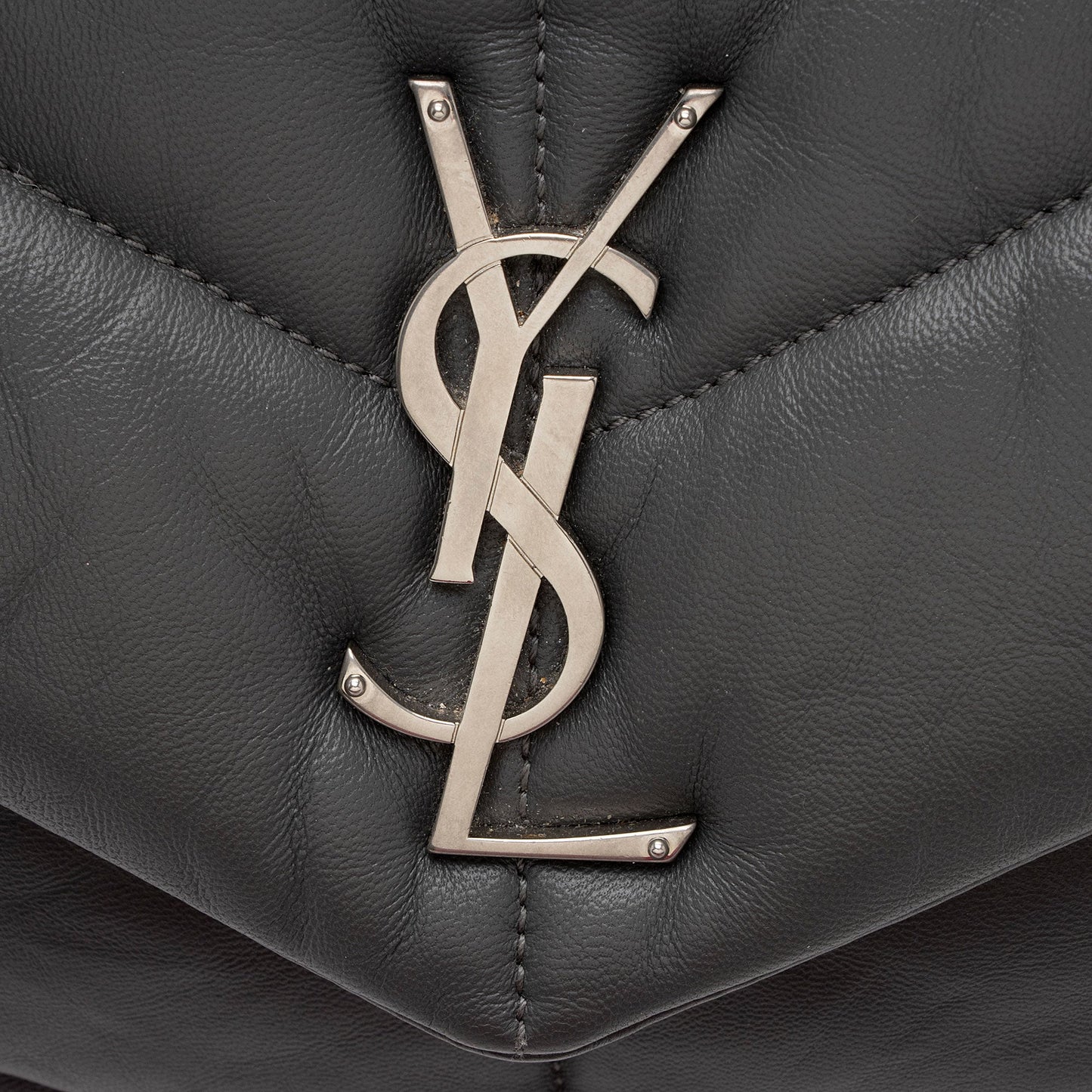 Saint Laurent Lambskin Monogram Puffer LouLou Medium Shoulder Bag RIYiYF