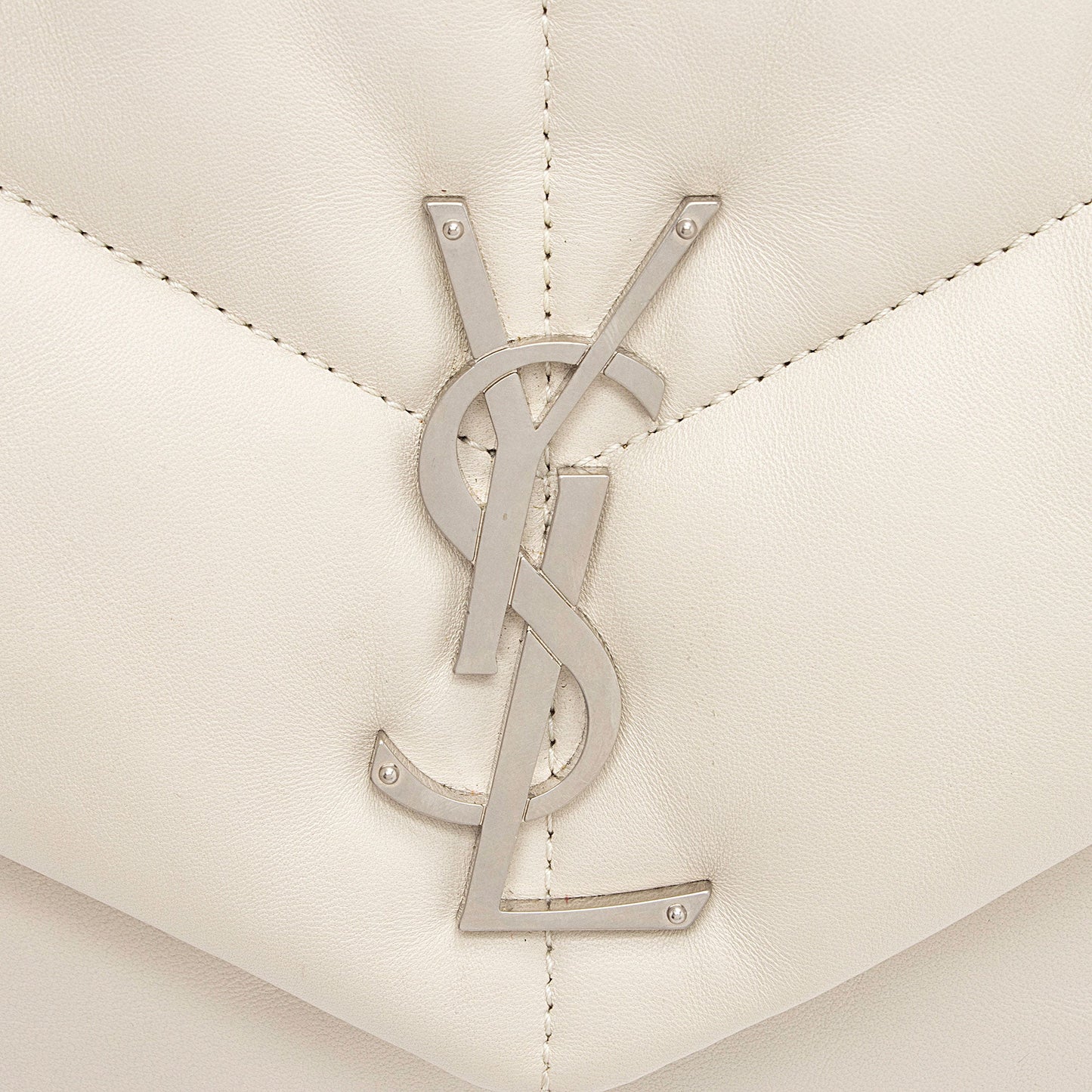 Saint Laurent Lambskin Monogram Puffer LouLou Medium Shoulder Bag ONfMik