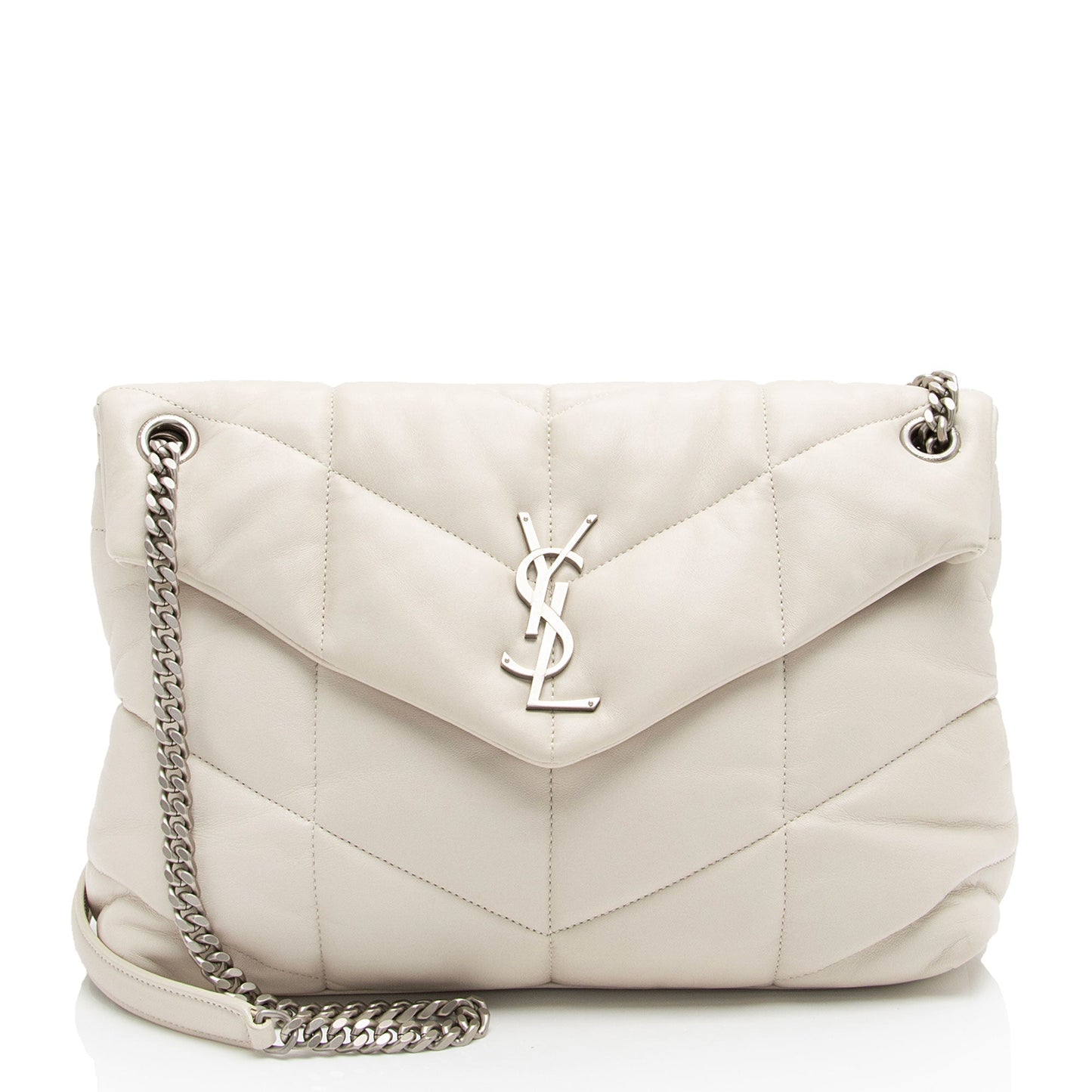 Saint Laurent Lambskin Monogram Puffer LouLou Medium Shoulder Bag ONfMik