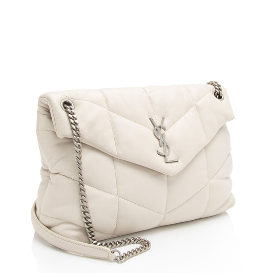 Saint Laurent Lambskin Monogram Puffer LouLou Medium Shoulder Bag ONfMik