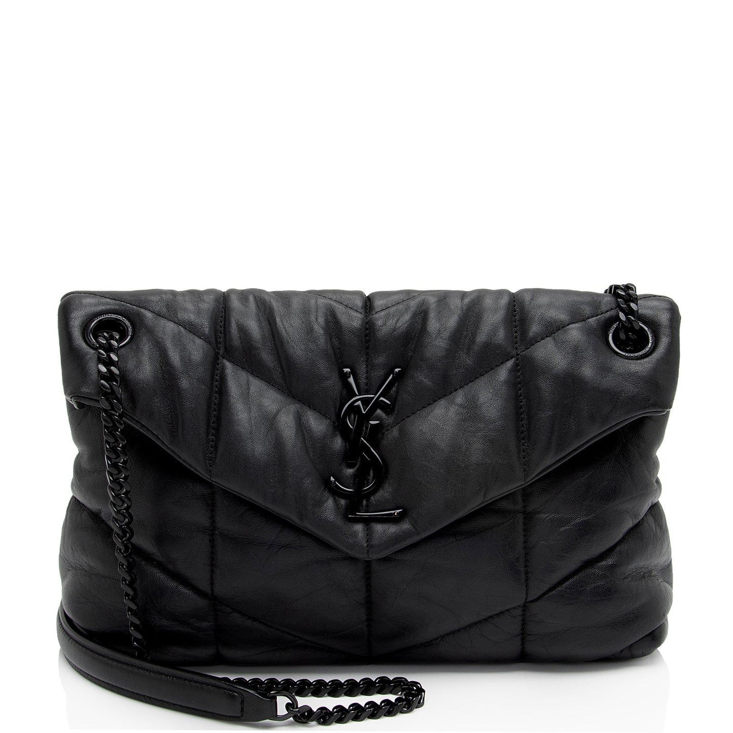 Saint Laurent Lambskin Monogram Puffer LouLou Medium Shoulder Bag ArUzt2