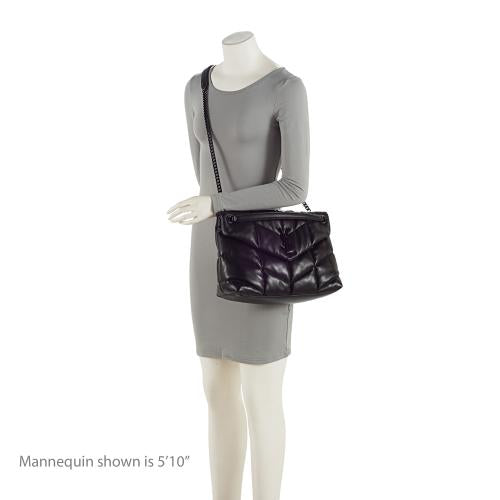 Saint Laurent Lambskin Monogram Puffer LouLou Medium Shoulder Bag ArUzt2