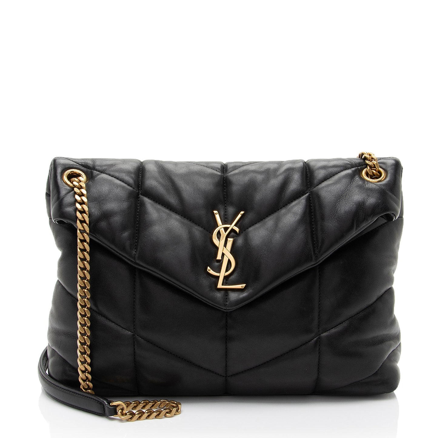 Saint Laurent Lambskin Monogram Puffer LouLou Medium Shoulder Bag A0xwhw