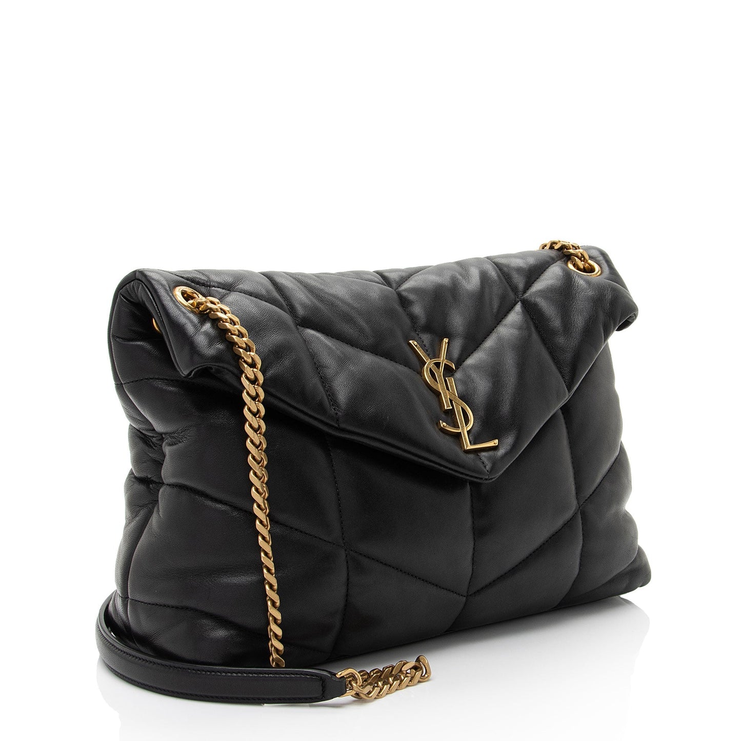 Saint Laurent Lambskin Monogram Puffer LouLou Medium Shoulder Bag A0xwhw