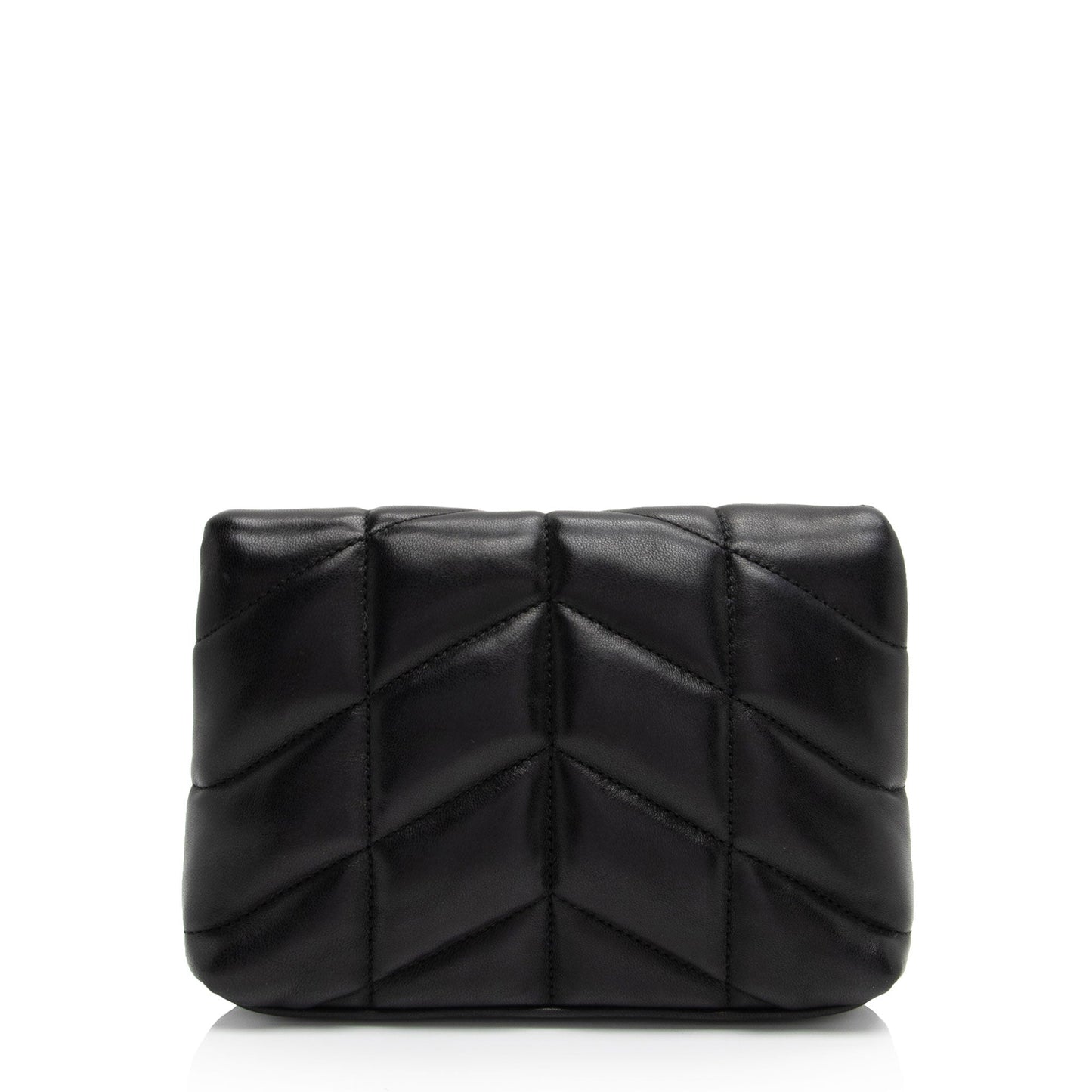 Saint Laurent Lambskin Monogram Puffer LouLou Small Clutch 2bO78S