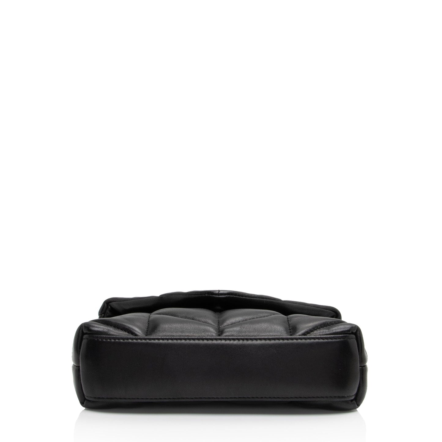 Saint Laurent Lambskin Monogram Puffer LouLou Small Clutch 2bO78S