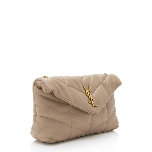 Saint Laurent Lambskin Monogram Puffer LouLou Toy Shoulder Bag ZM2eFV