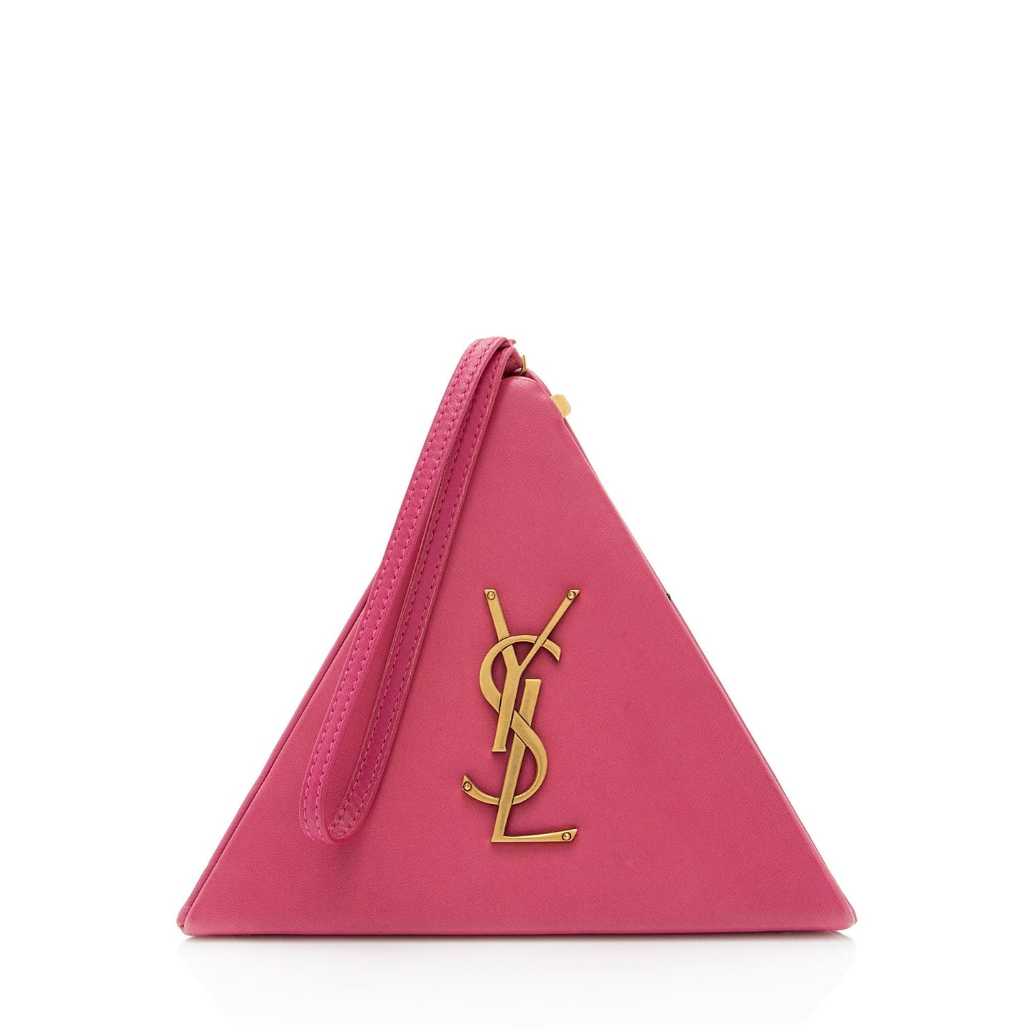 Saint Laurent Lambskin Monogram Pyramid Clutch f8qifF