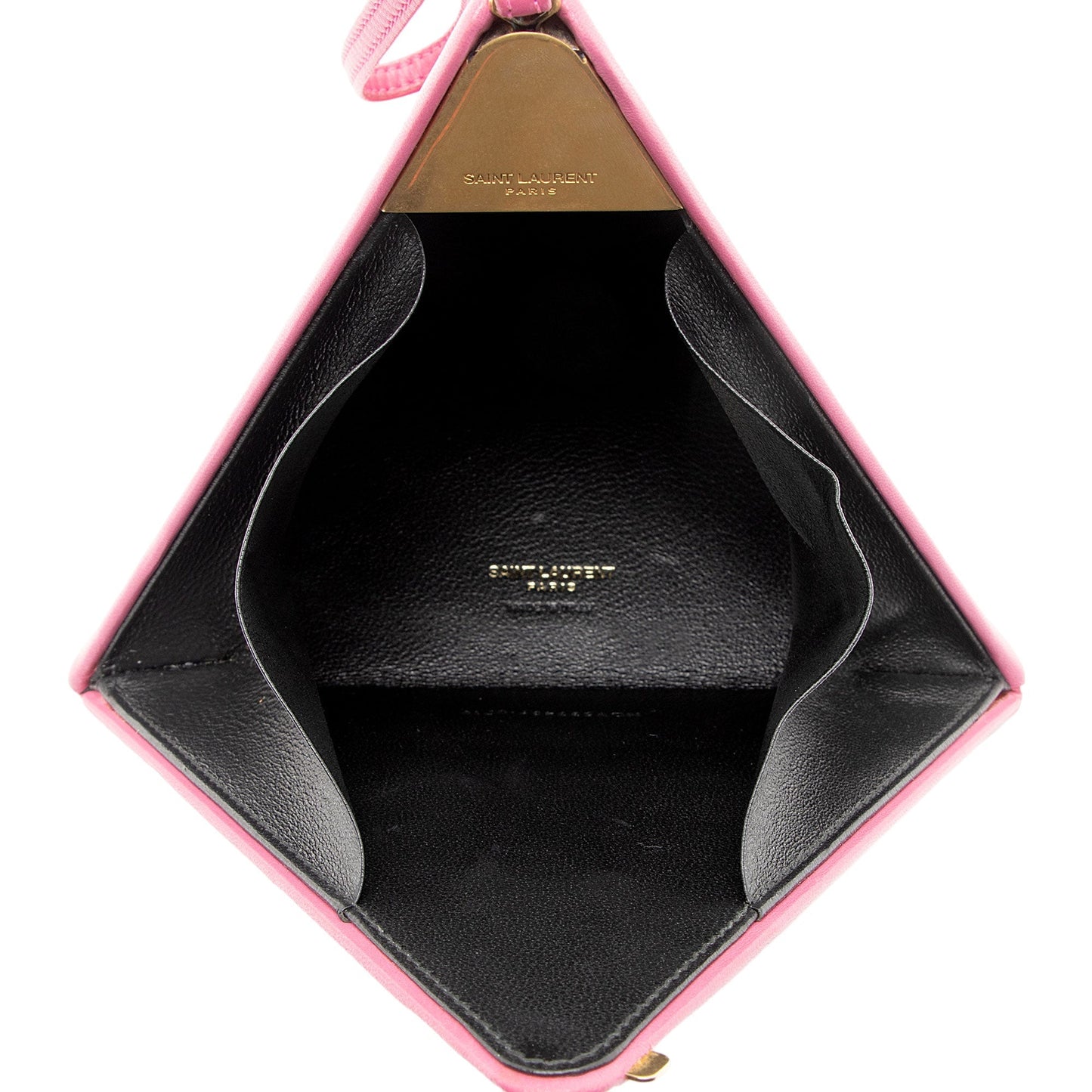 Saint Laurent Lambskin Monogram Pyramid Clutch f8qifF