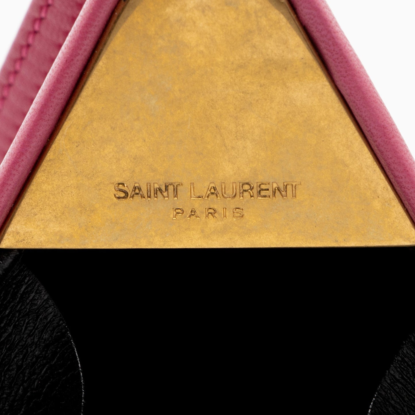 Saint Laurent Lambskin Monogram Pyramid Clutch f8qifF
