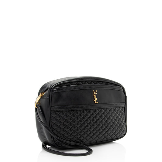 Saint Laurent Lambskin Monogram Victoire Camera Bag 0P9i8L