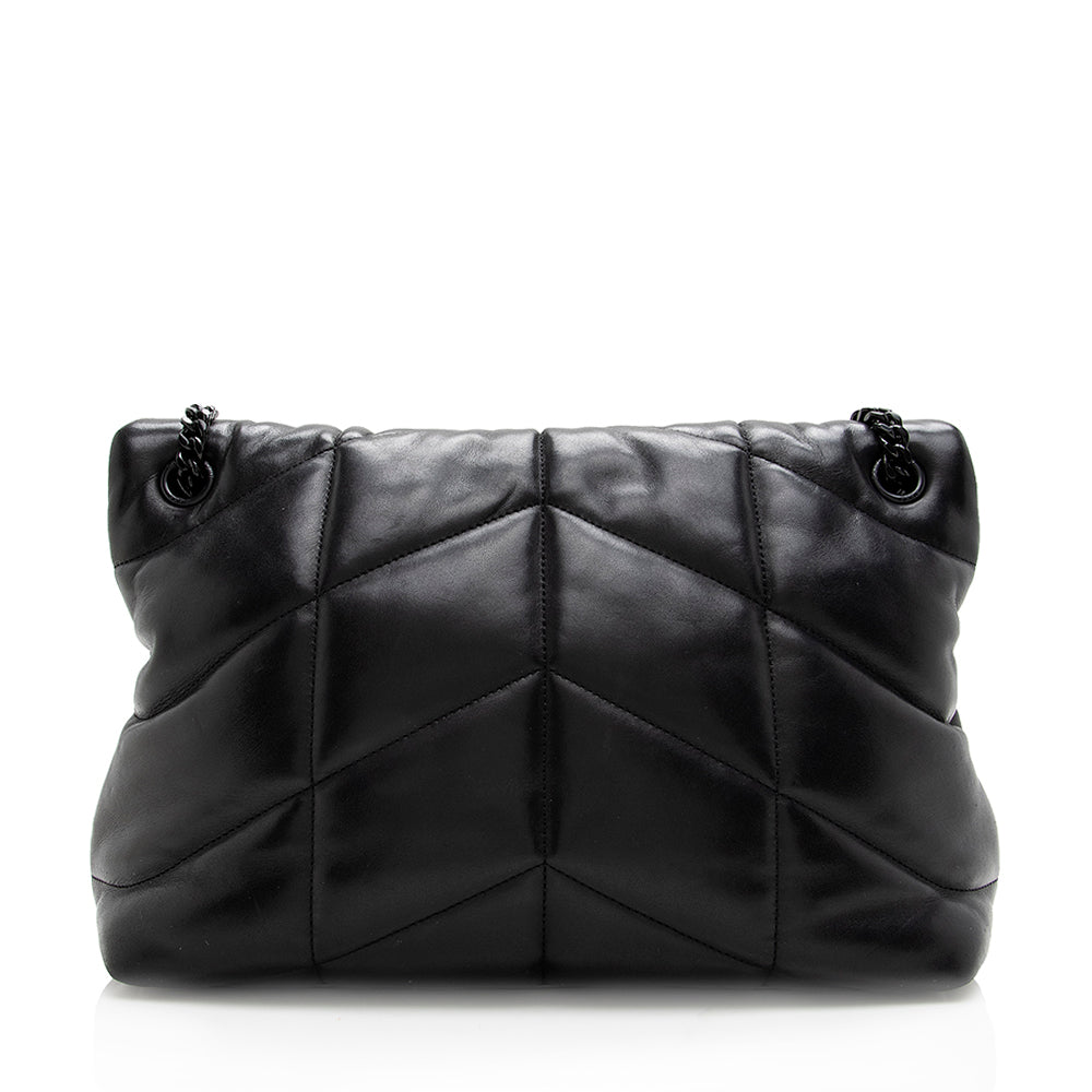 Saint Laurent Lambskin Puffer LouLou Small Shoulder Bag 18207