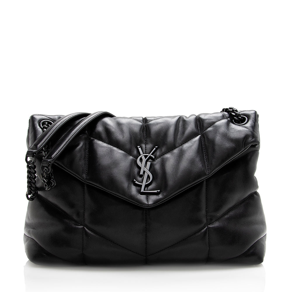 Saint Laurent Lambskin Puffer LouLou Small Shoulder Bag 18207