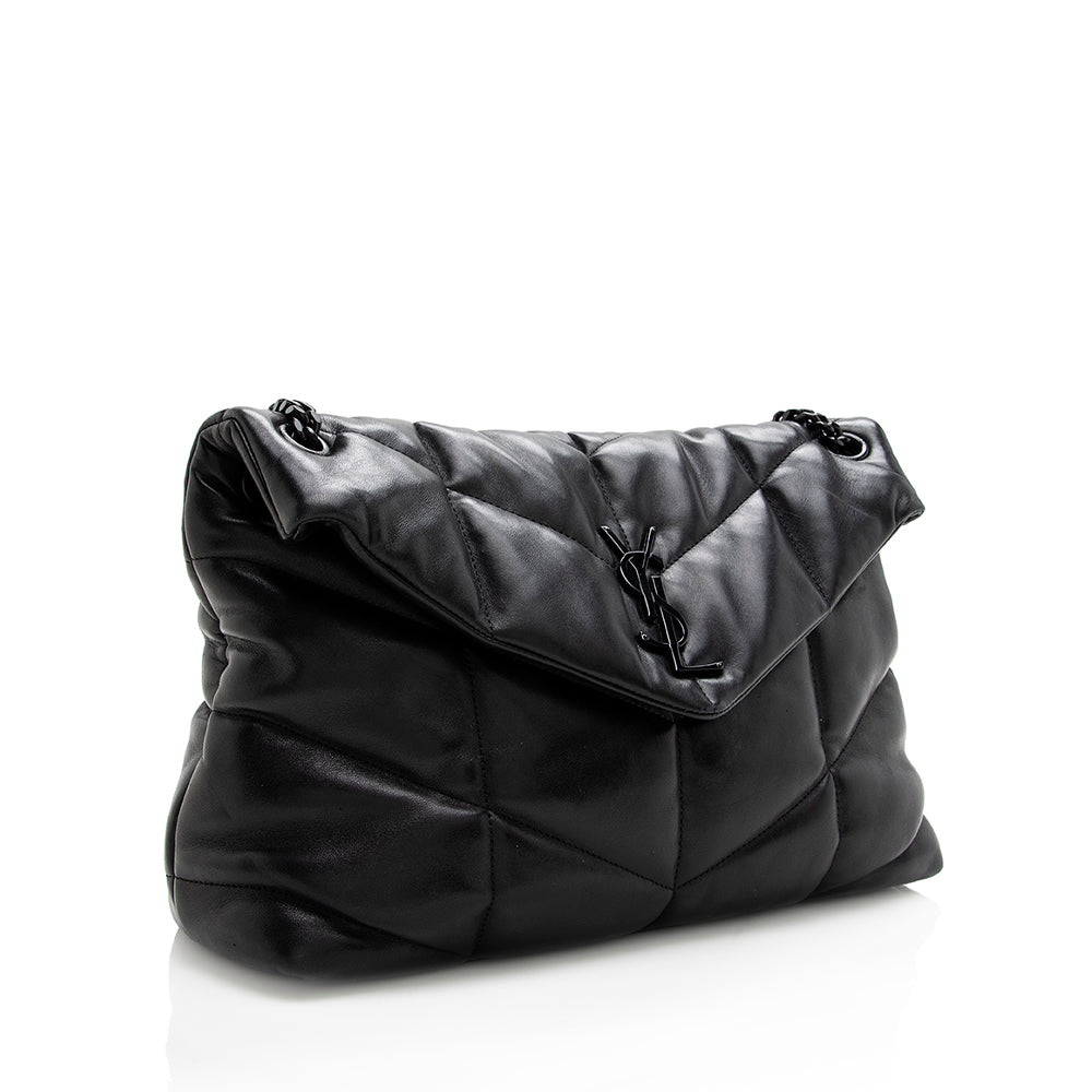Saint Laurent Lambskin Puffer LouLou Small Shoulder Bag 18207