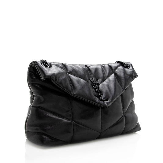Saint Laurent Lambskin Puffer LouLou Small Shoulder Bag 18207
