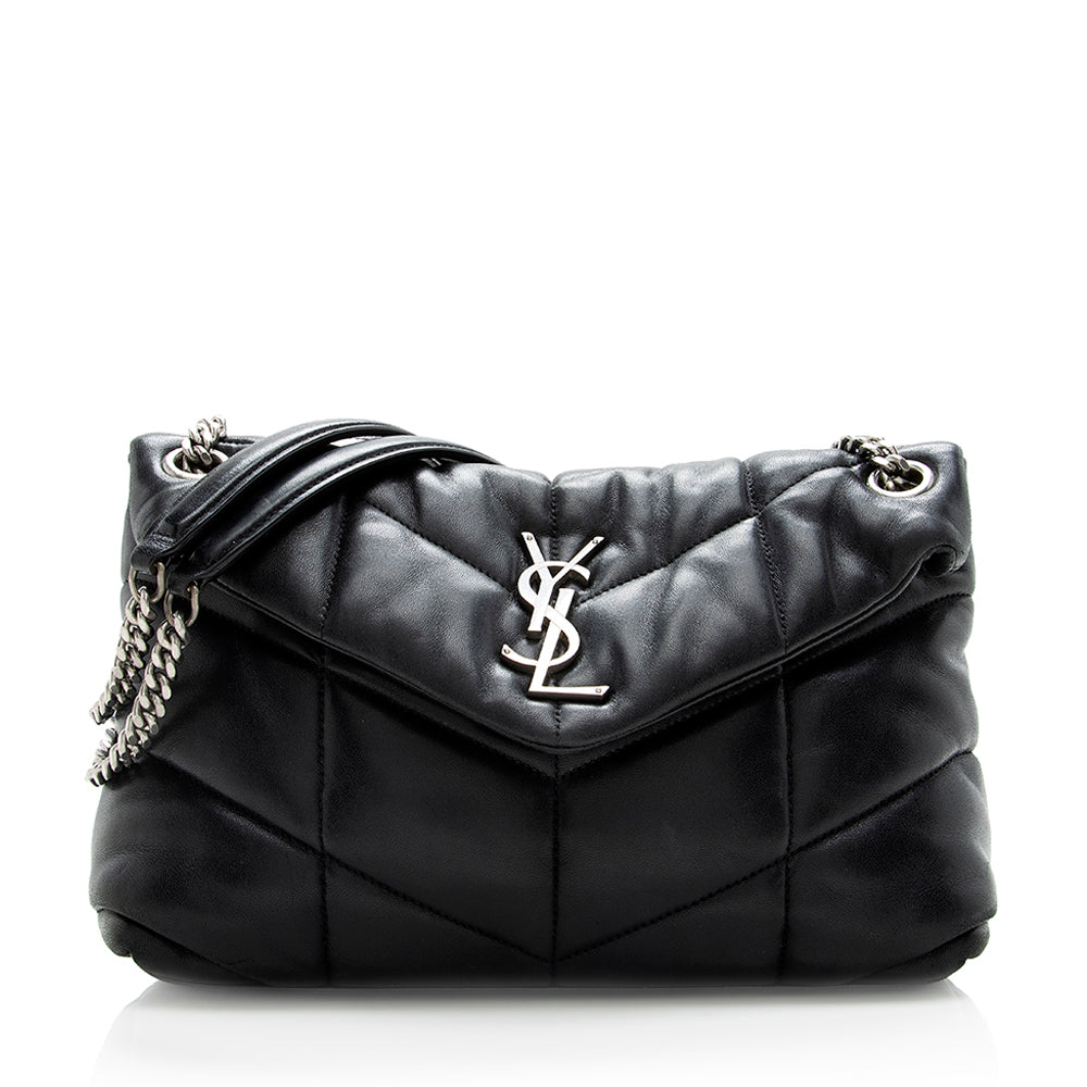 Saint Laurent Lambskin Puffer LouLou Small Shoulder Bag 18672