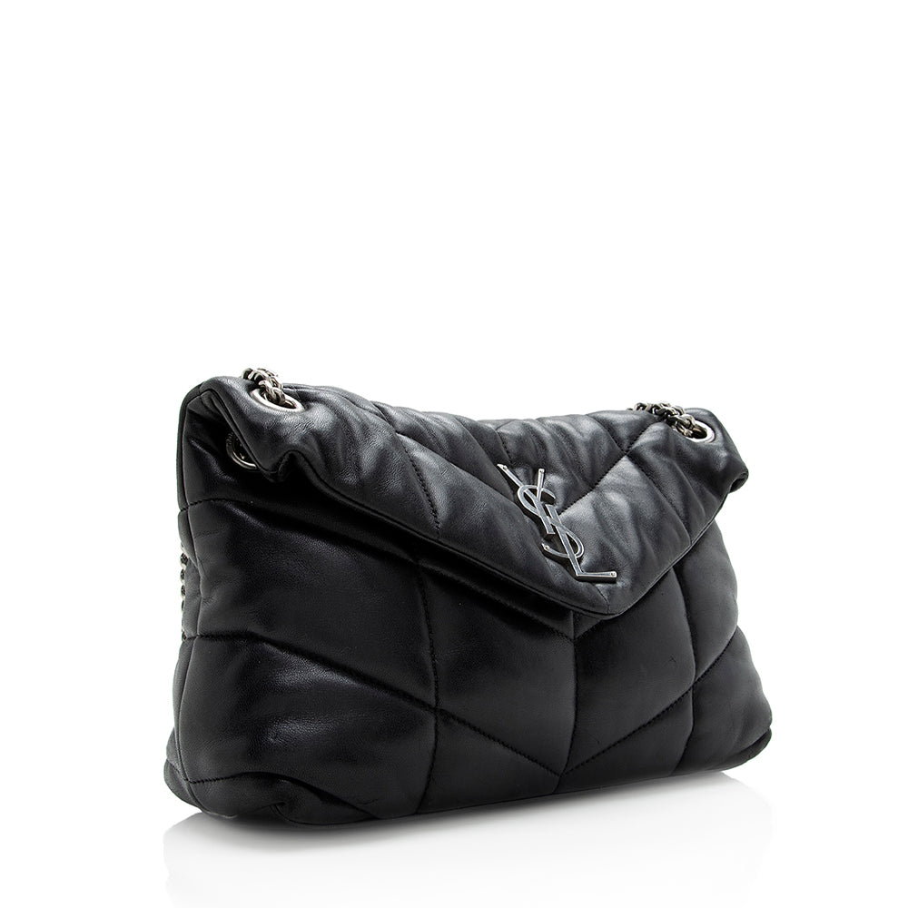 Saint Laurent Lambskin Puffer LouLou Small Shoulder Bag 18672