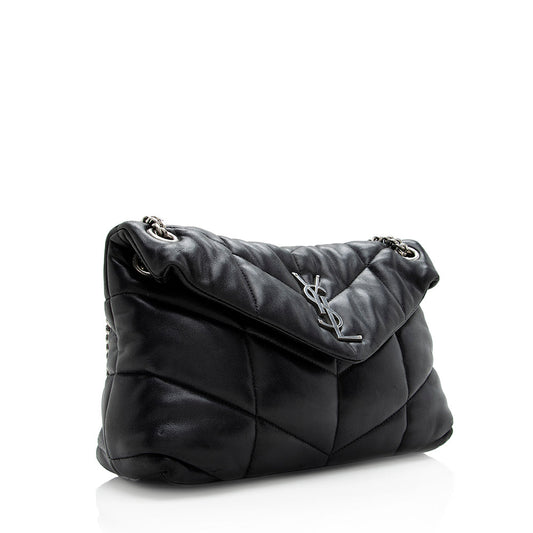 Saint Laurent Lambskin Puffer LouLou Small Shoulder Bag 18672