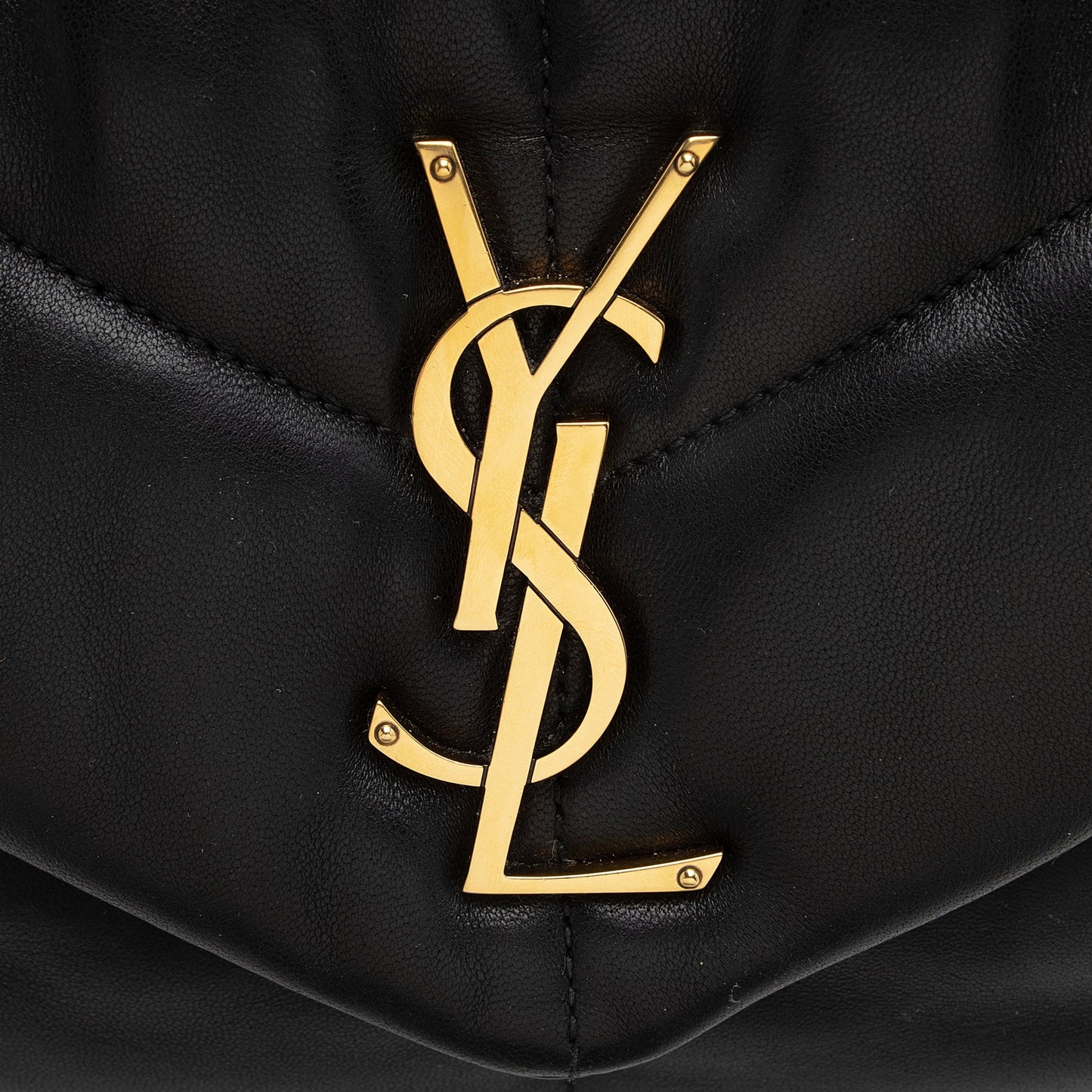Saint Laurent Lambskin Puffer LouLou Small Shoulder Bag 22808