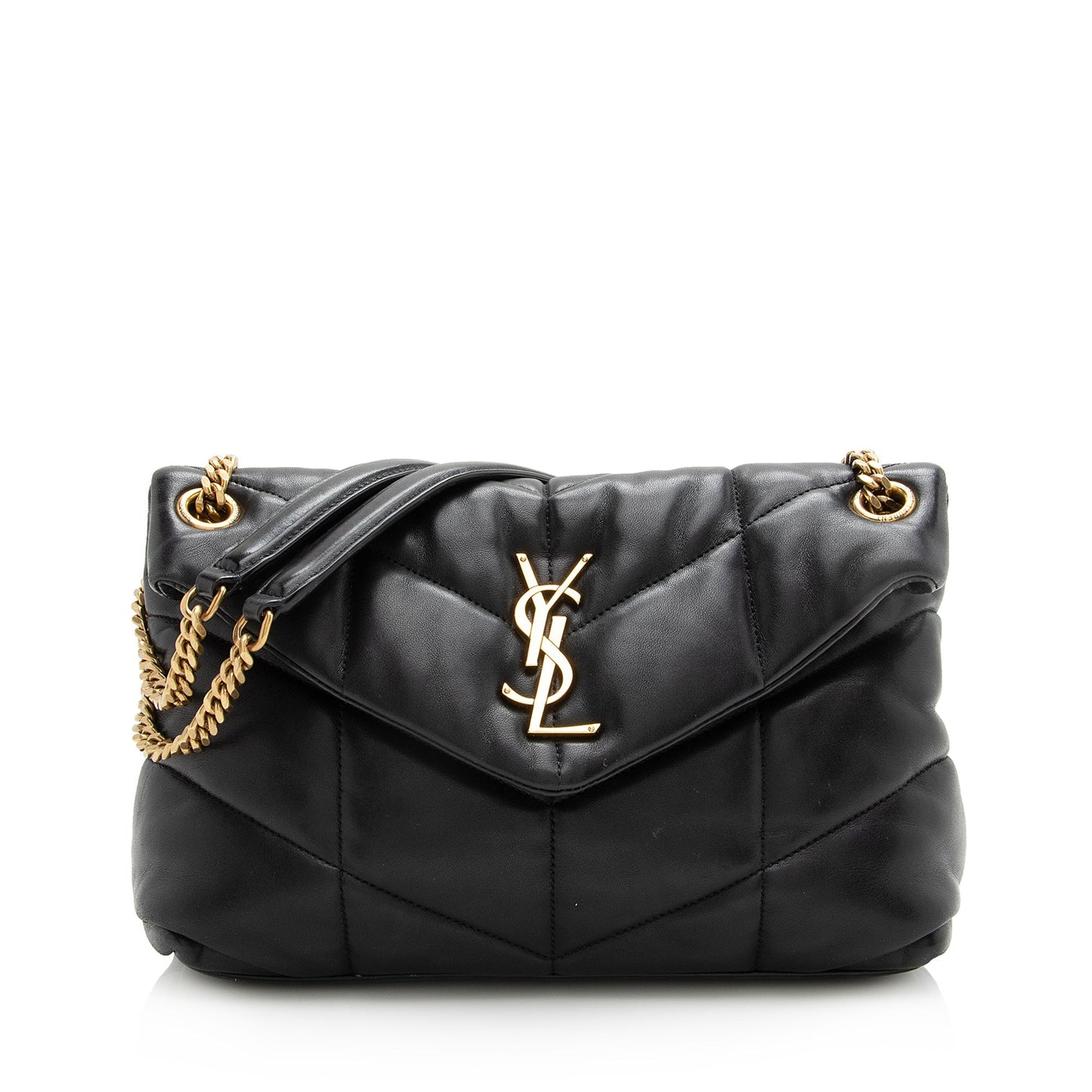 Saint Laurent Lambskin Puffer LouLou Small Shoulder Bag 22808