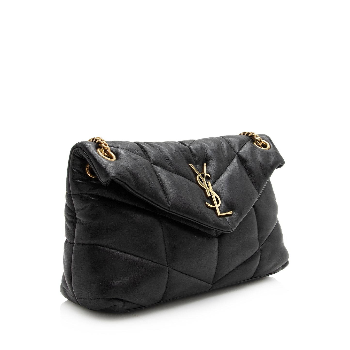 Saint Laurent Lambskin Puffer LouLou Small Shoulder Bag 22808