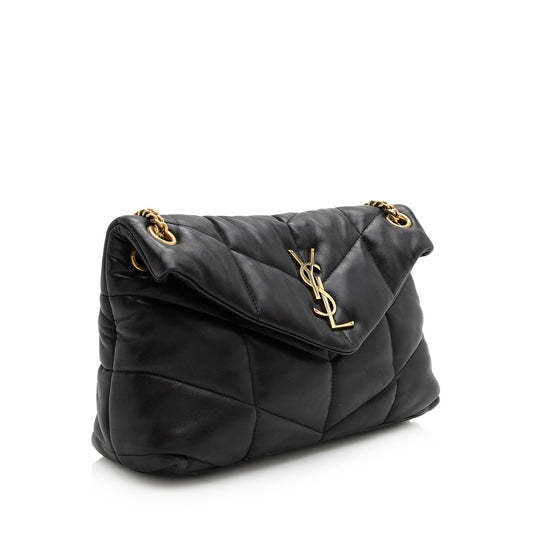 Saint Laurent Lambskin Puffer LouLou Small Shoulder Bag 22808