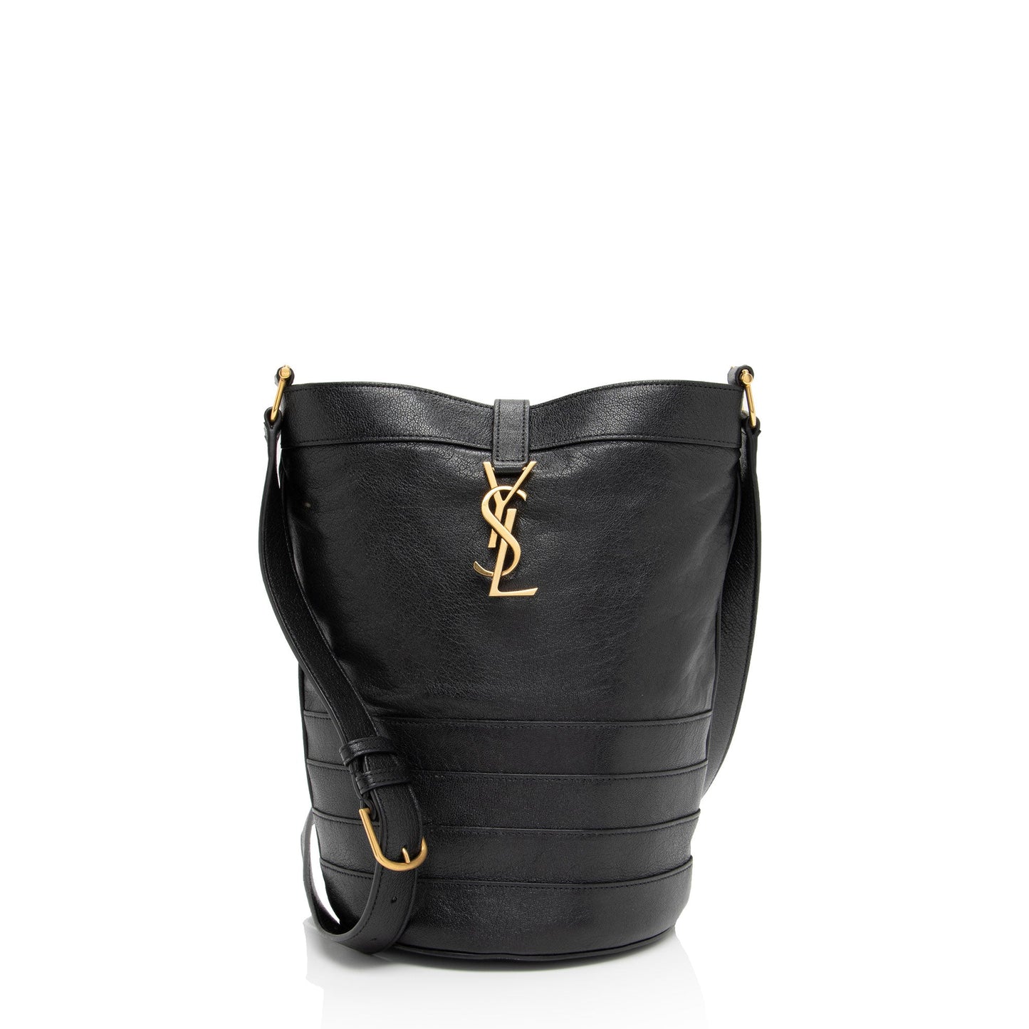 Saint Laurent Lambskin Seau Fermoir Bucket Bag tr8sJF