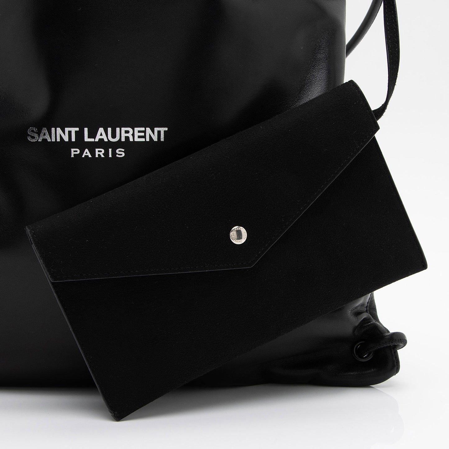 Saint Laurent Lambskin Teddy Drawstring Backpack t2PP0a
