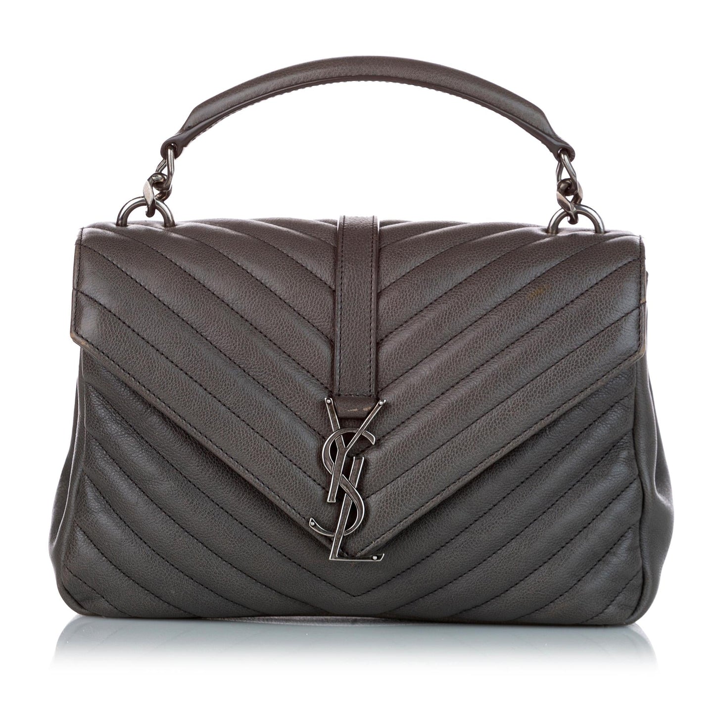 Saint Laurent Large College Leather Satchel (SHG-27089