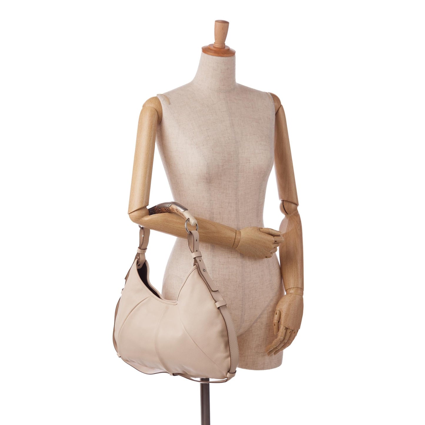 Saint Laurent Large Mombasa Horn Hobo (SHG-AODF4E