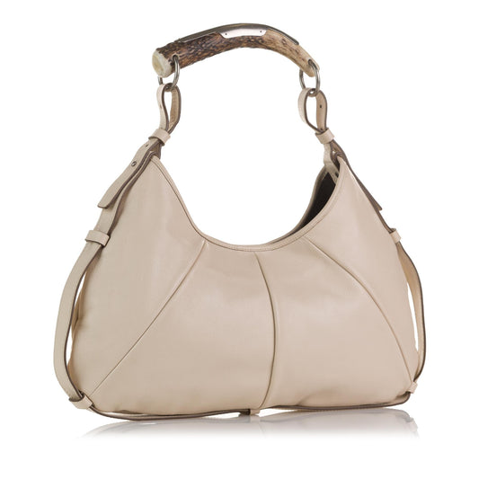 Saint Laurent Large Mombasa Horn Hobo (SHG-AODF4E