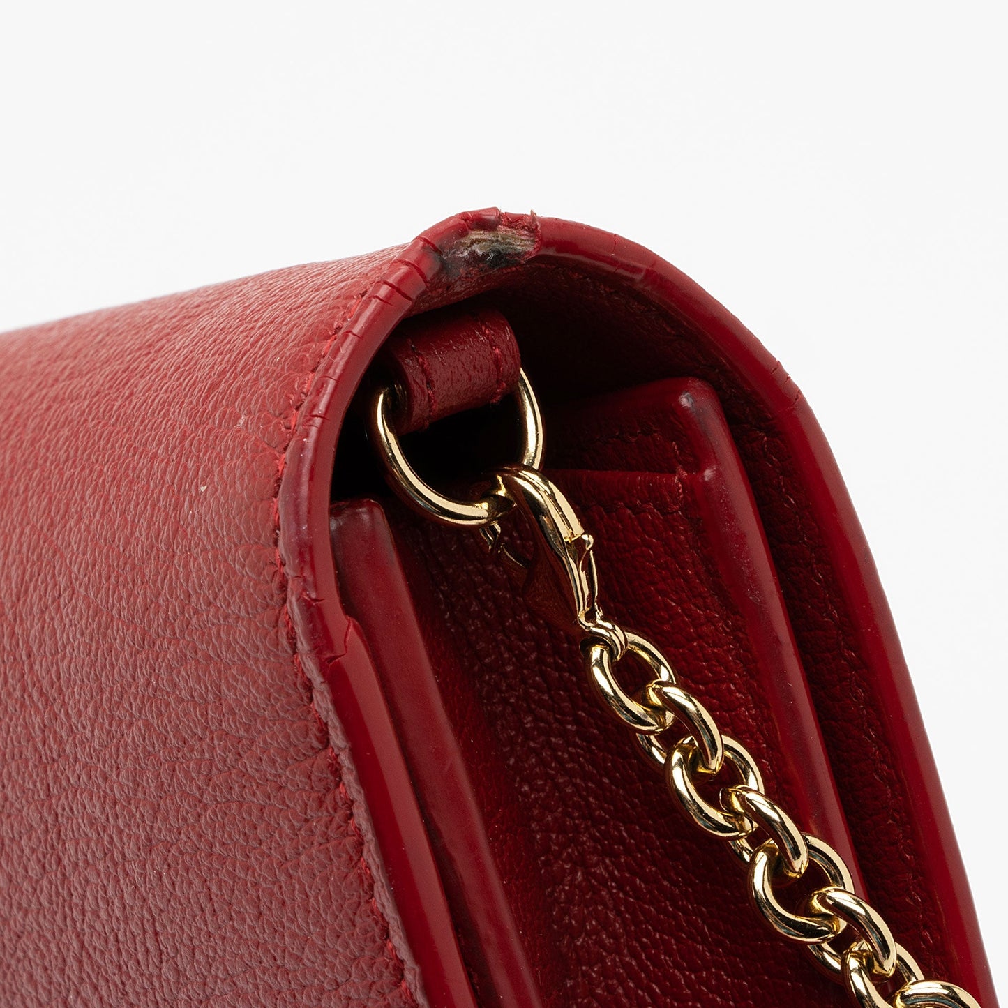 Saint Laurent Leather Belle de Jour Chain Wallet IinJeF