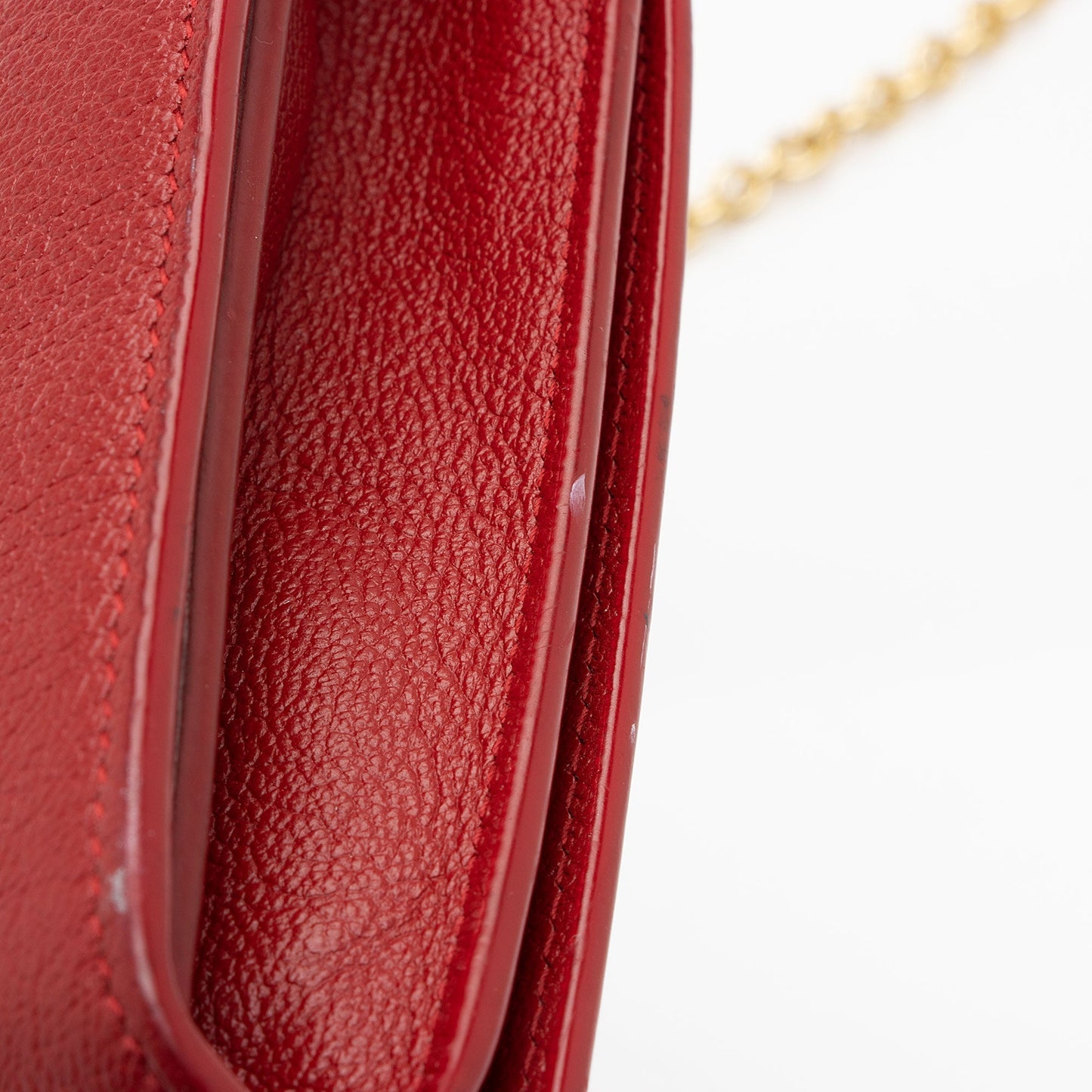 Saint Laurent Leather Belle de Jour Chain Wallet IinJeF
