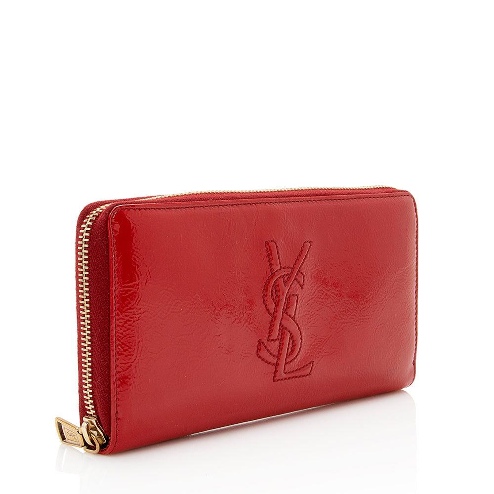 Saint Laurent Patent Leather Belle du Jour Zip Wallet 20318