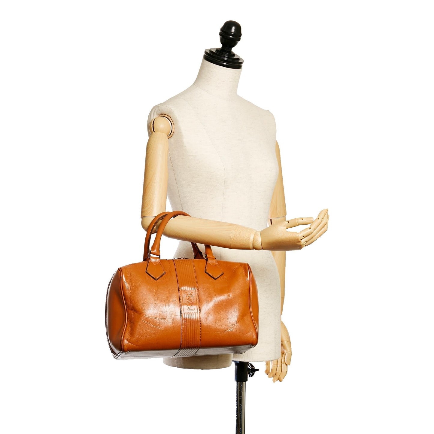 Saint Laurent Leather Boston Bag (SHG-29036