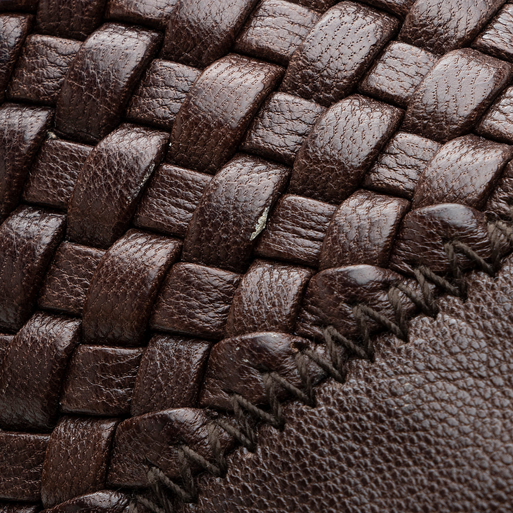 Saint Laurent Leather Braided Handle Hobo 19707