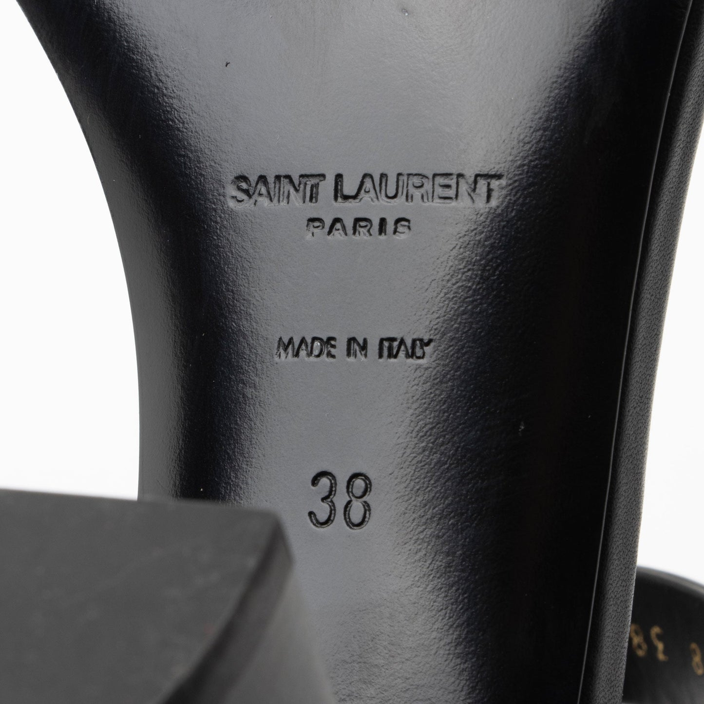 Saint Laurent Leather Cassandra Sandals - Size 8 / 38 gm753i