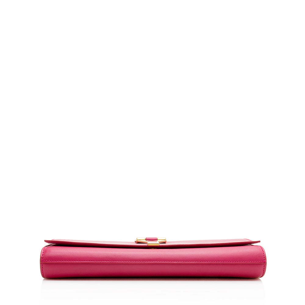 Saint Laurent Leather Chyc Clutch 12503