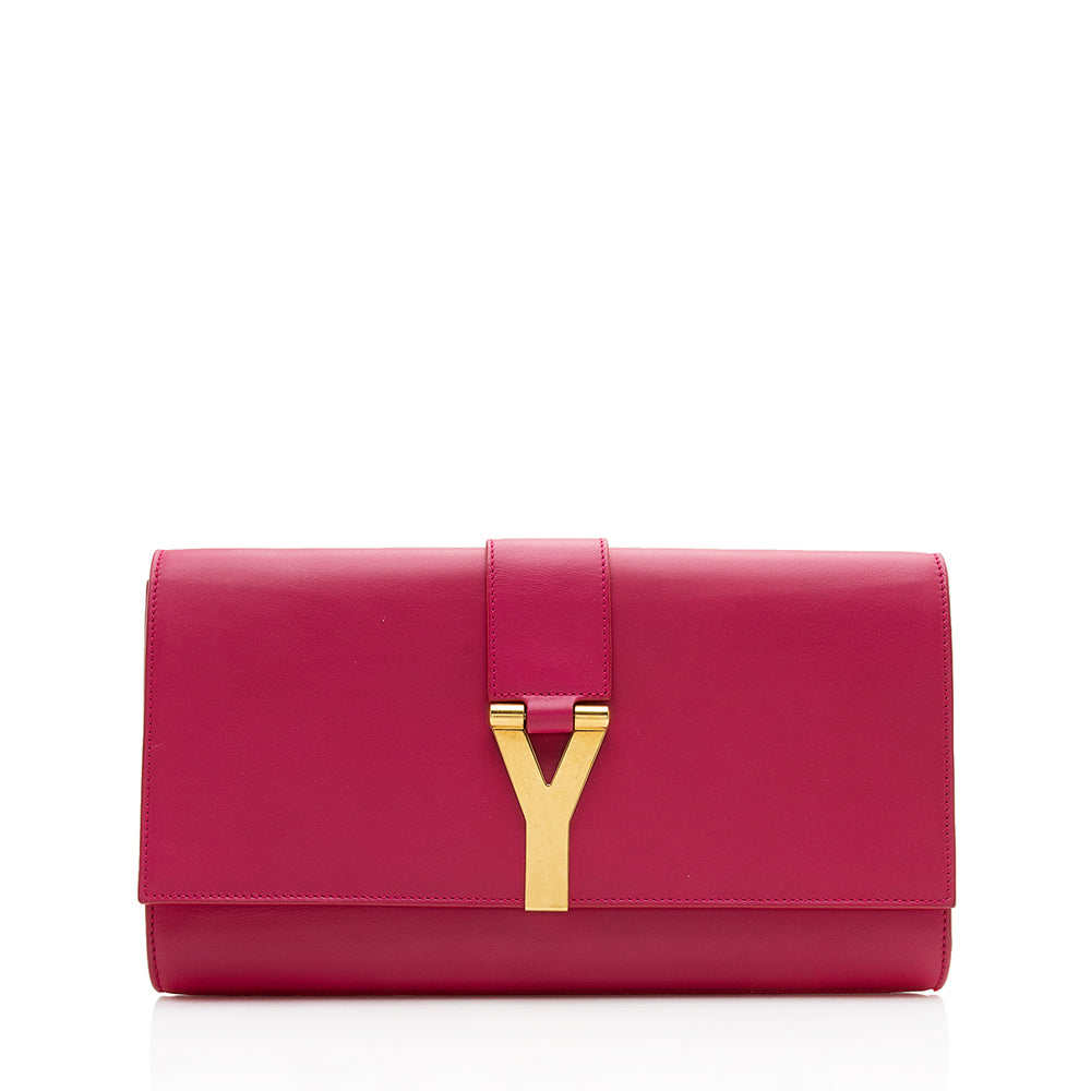 Saint Laurent Leather Chyc Clutch 12503