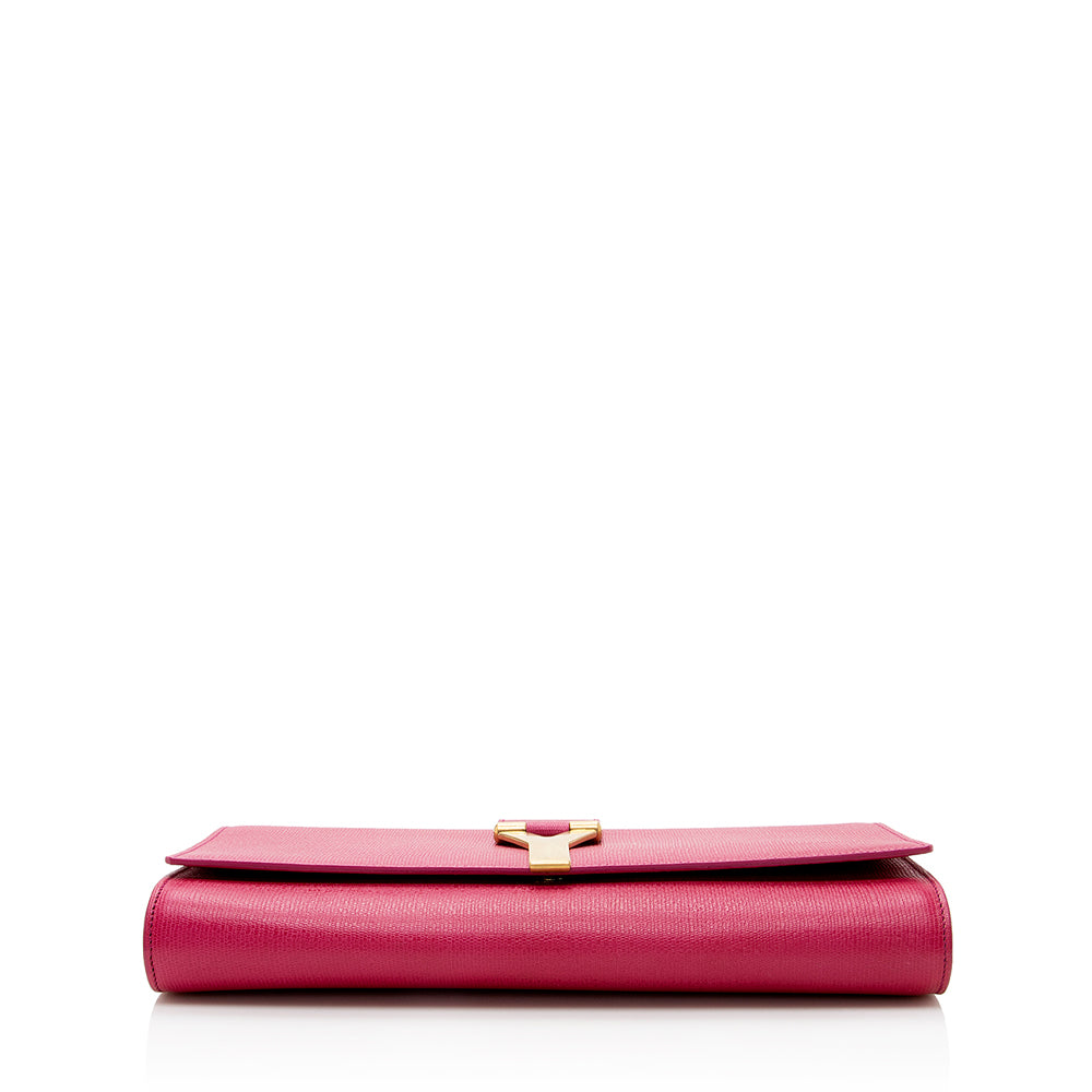 Saint Laurent Leather Chyc Clutch 18471
