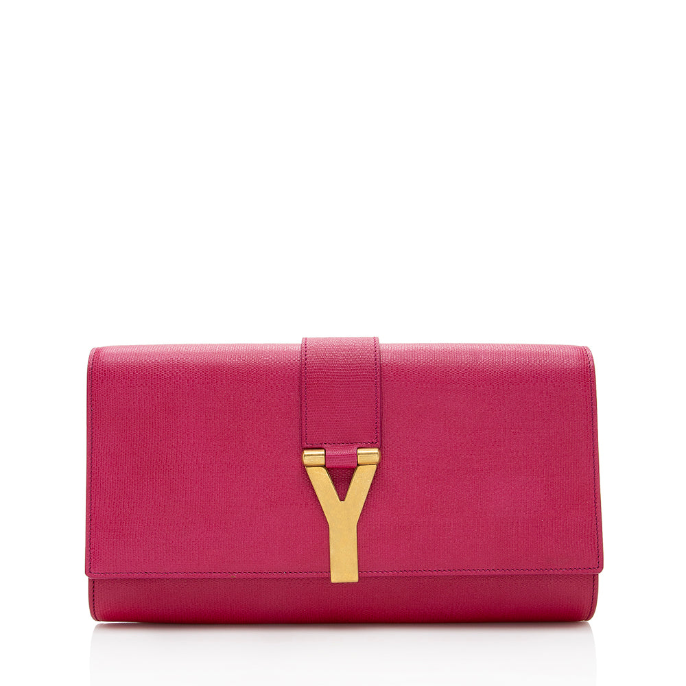 Saint Laurent Leather Chyc Clutch 18471