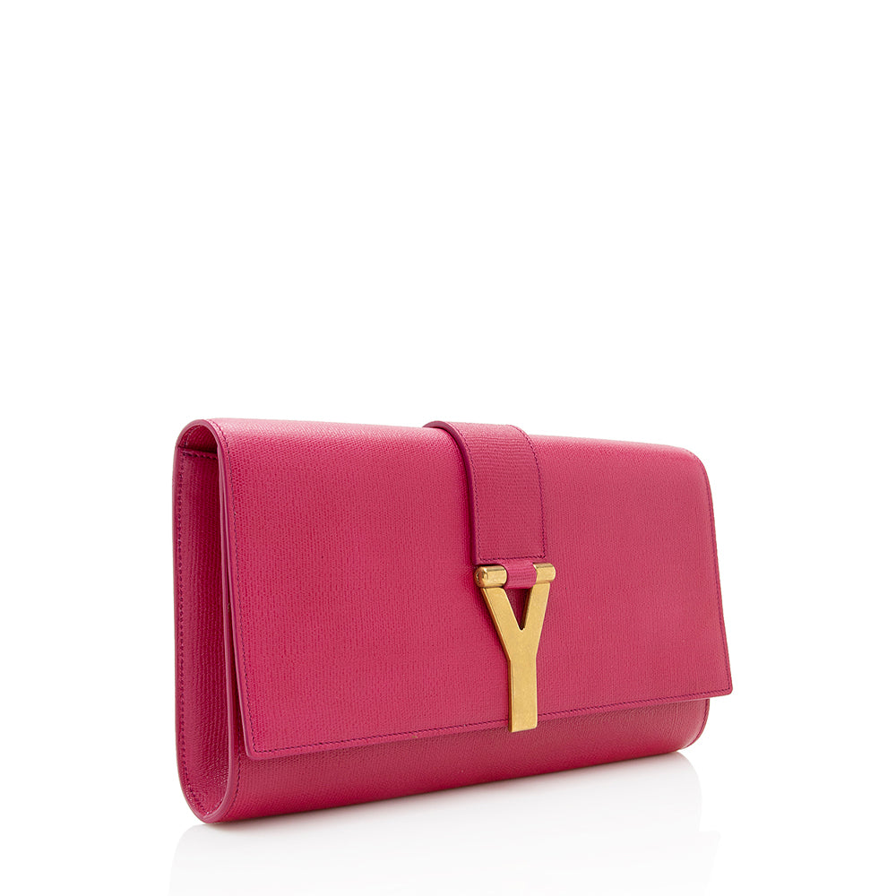 Saint Laurent Leather Chyc Clutch 18471