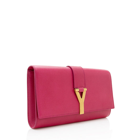 Saint Laurent Leather Chyc Clutch 18471