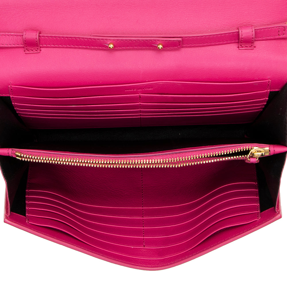 Saint Laurent Leather Chyc Wallet on Chain Bag 14214